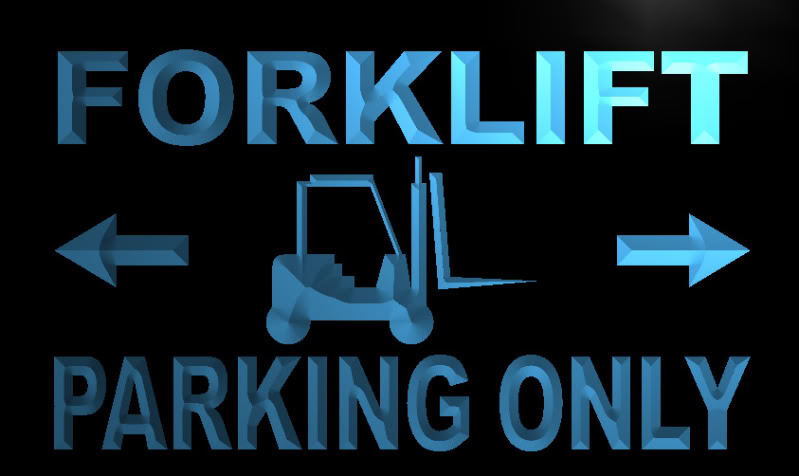 Forklift Parking Only Neon Light Sign